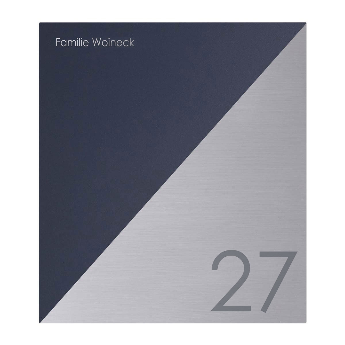 Design stainless steel letterbox SCHILLER MEDIUM Elegance IV - house number - name - RAL of your choice Design stainless steel letterbox SCHILLER MEDIUM Elegance IV - house number - name - RAL of your choice