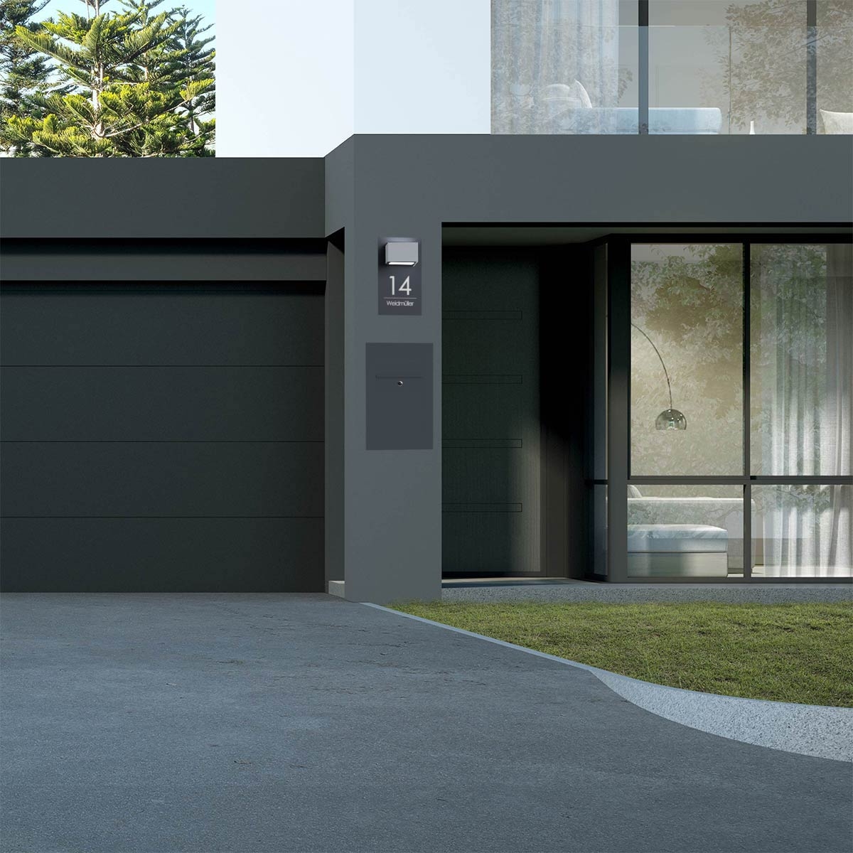 c019c37b346688ee478711b5f0534f05a6cbcfb8 Aplique de diseño KEPLER SMALL 225x395 - 2 caras - bicolor - número de casa - calle o nombre