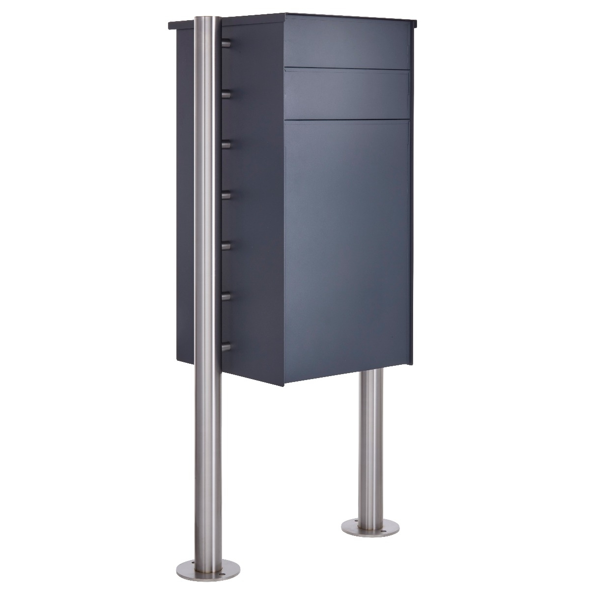 2-piece stainless steel parcel letter box free-standing BASIC Plus 863X ST-R with parcel compartment 550x370 in RAL of your choice 2-piece stainless steel parcel letter box free-standing BASIC Plus 863X ST-R with parcel compartment 550x370 in RAL of your choice
