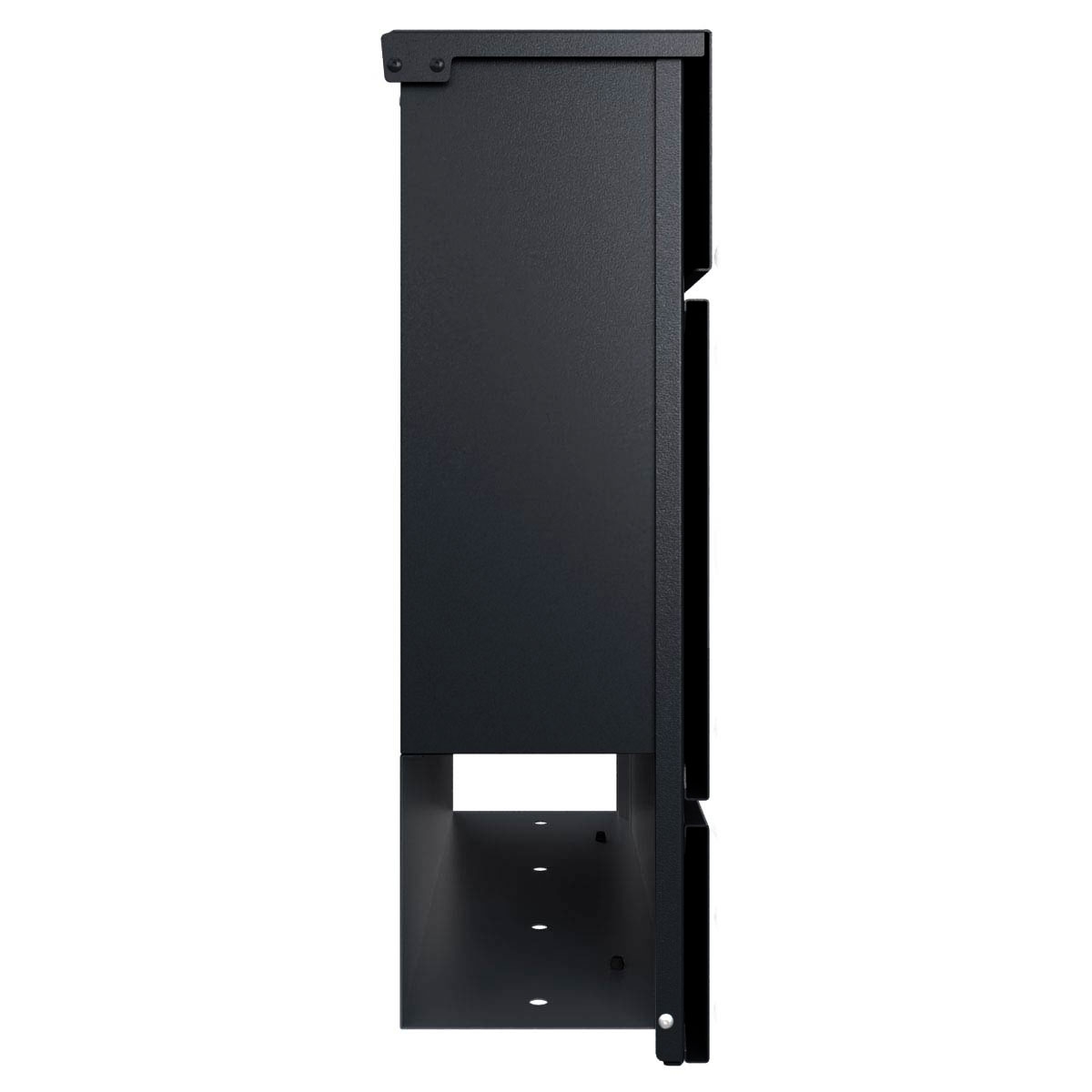KANT letterbox with newspaper compartment - Design 2 - RAL 9005 jet black KANT letterbox with newspaper compartment - Design 2 - RAL 9005 jet black