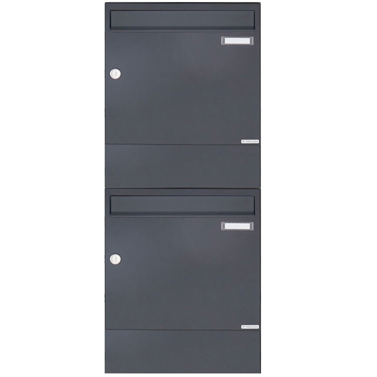 2er 2x1 Aufputz Briefkasten BASIC 382A AP mit Zeitungsfach - RAL 7016 anthrazitgrau 2er 2x1 Aufputz Briefkasten BASIC 382A AP mit Zeitungsfach - RAL 7016 anthrazitgrau