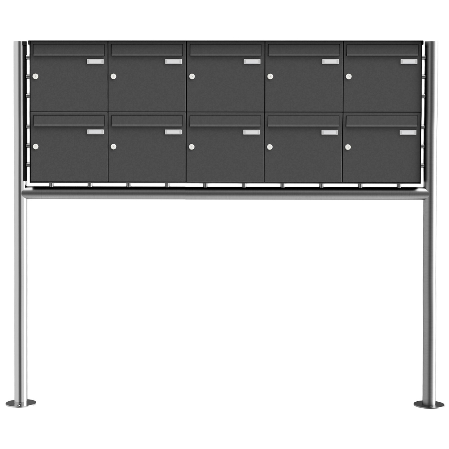 10 x 5 stainless steel letterboxes Design BASIC Plus 381X ST-R - RAL of your choice 10 x 5 stainless steel letterboxes Design BASIC Plus 381X ST-R - RAL of your choice