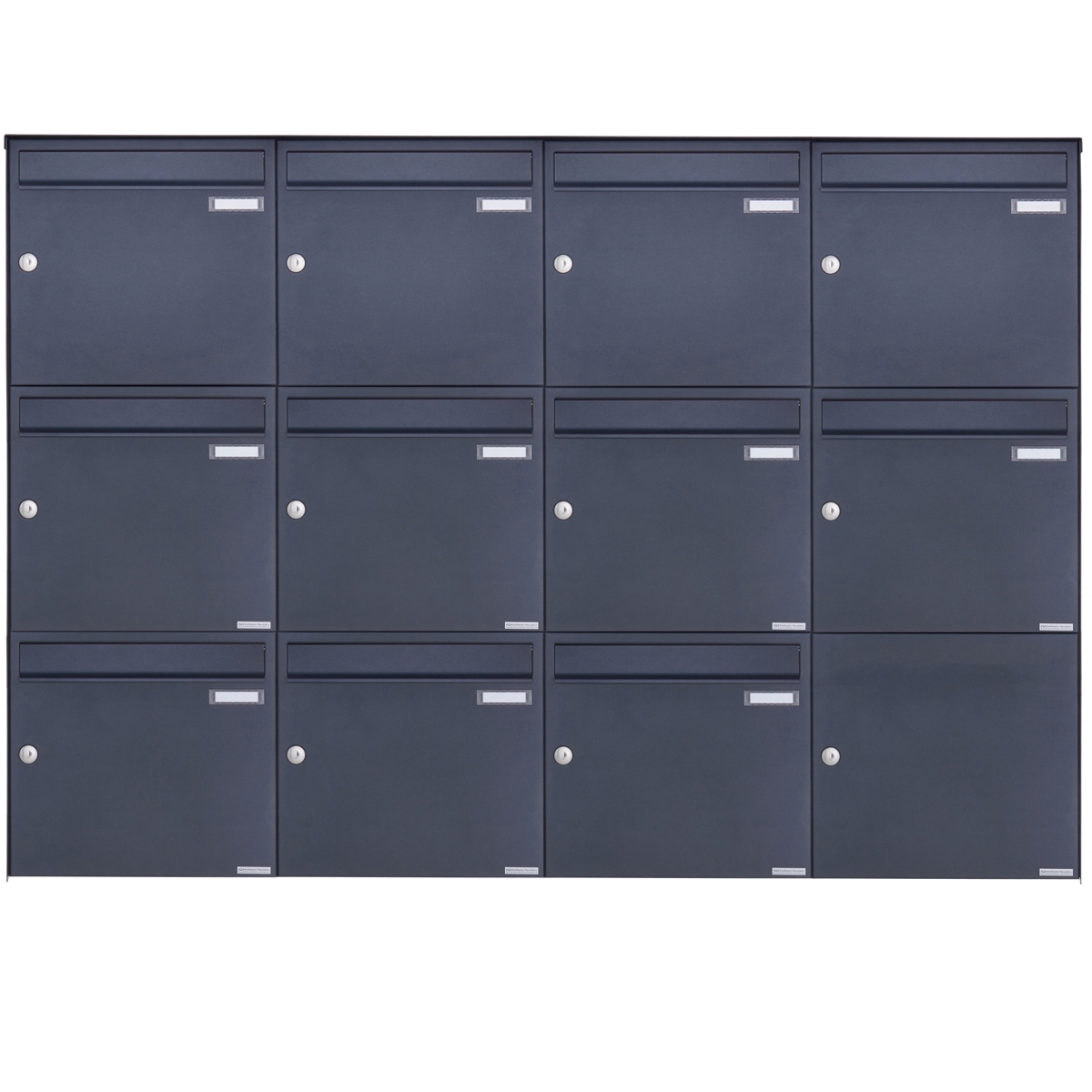 Cassetta per le lettere da appoggio 11er 3x4 in acciaio inox BASIC Plus 382XA AP - RAL a scelta Cassetta per le lettere da appoggio 11er 3x4 in acciaio inox BASIC Plus 382XA AP - RAL a scelta