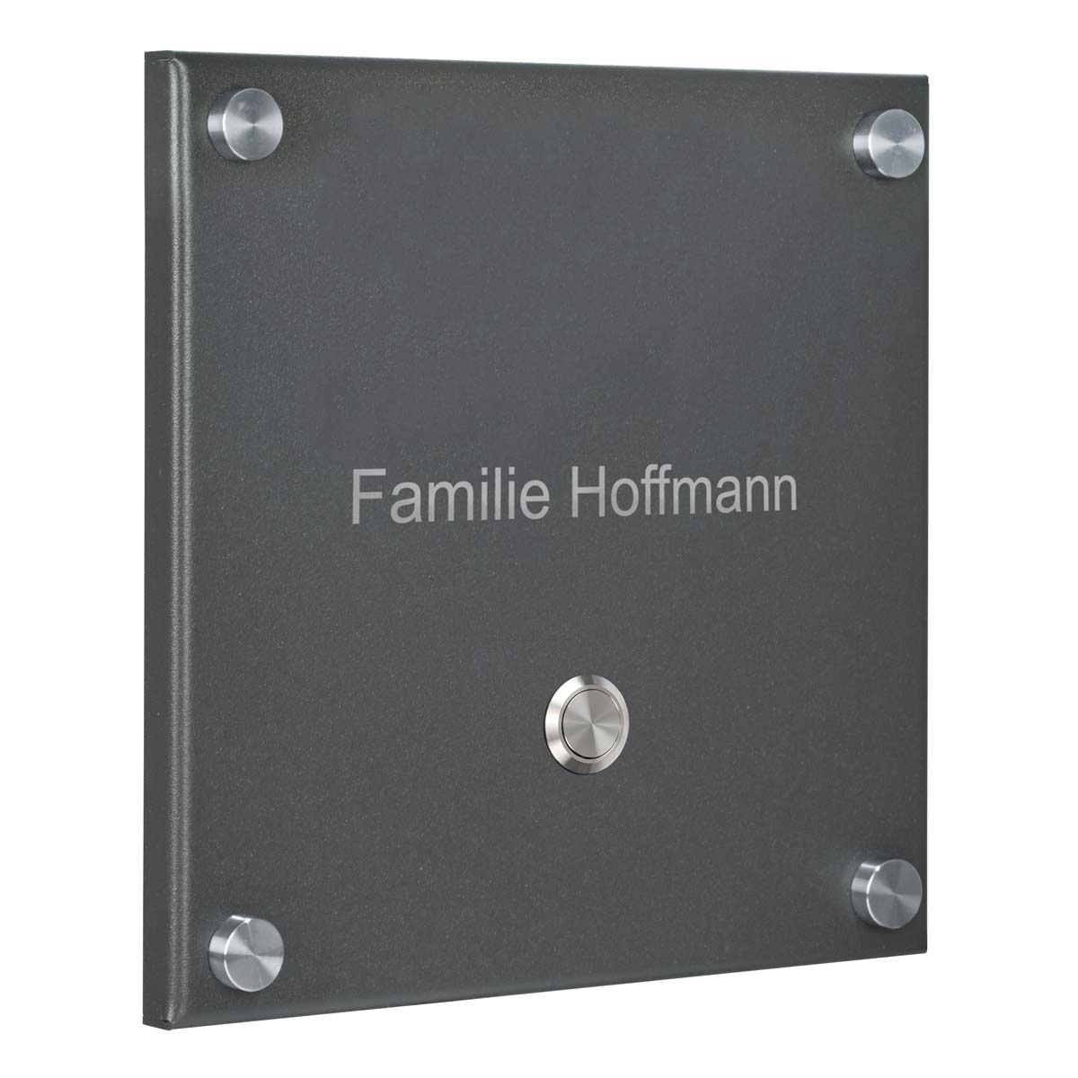 a53858d27ebef6a245509447d2f8b65e5897cefa Edelstahl Klingelplatte OHAIN - RAL nach Wahl