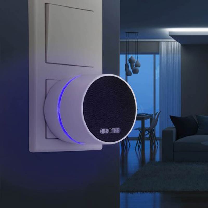 Timbre radiofónico Euroenchufe 230 V idioma DE blanco CALIMA + radiotransmisor empotrado - para pulsadores mecánicos Timbre radiofónico Euroenchufe 230 V idioma DE blanco CALIMA + radiotransmisor empotrado - para pulsadores mecánicos