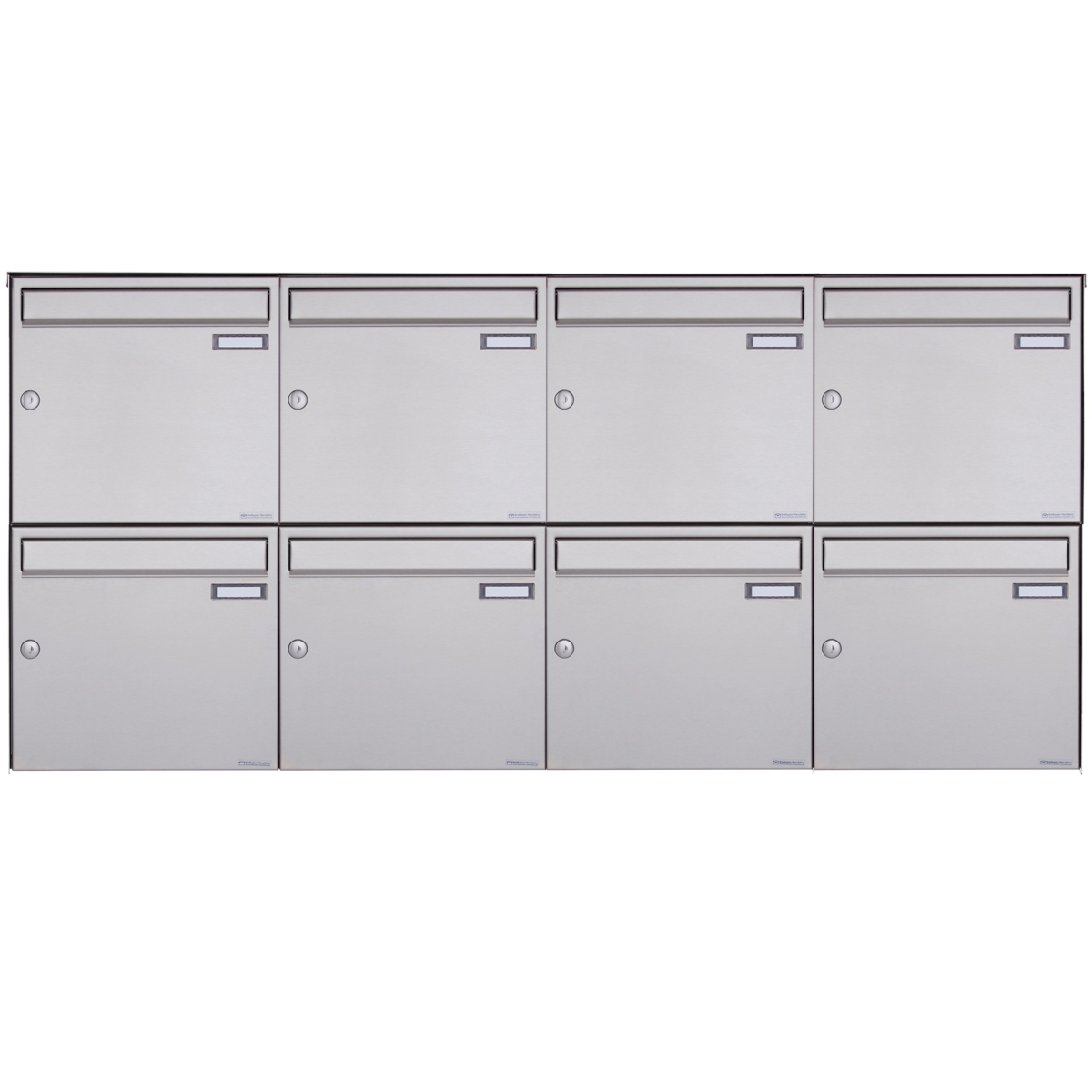 8x4x2 stainless steel surface-mounted letterbox design BASIC Plus 382XA AP - polished V2A stainless steel 8x4x2 stainless steel surface-mounted letterbox design BASIC Plus 382XA AP - polished V2A stainless steel
