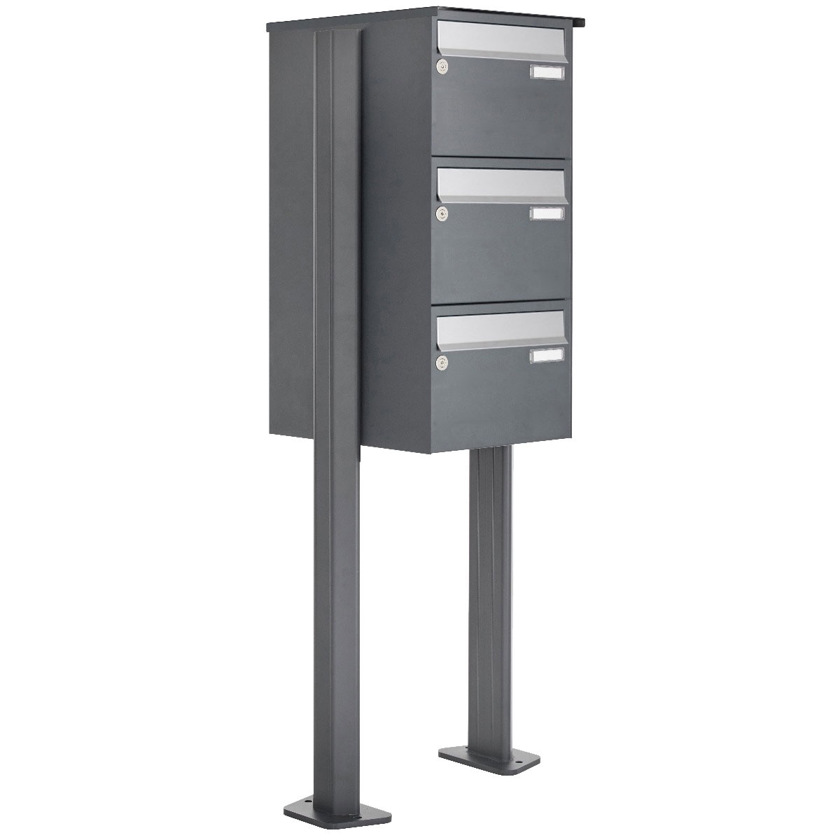 3 letterbox system freestanding Design BASIC Plus 385XP ST-T - stainless steel RAL of your choice 3 letterbox system freestanding Design BASIC Plus 385XP ST-T - stainless steel RAL of your choice