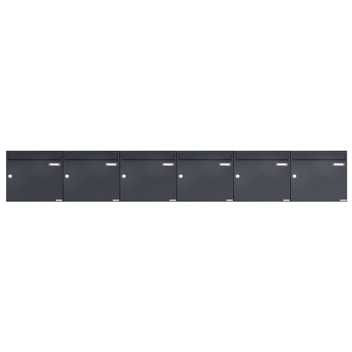 6 6x1 diseño buzón de superficie BASIC 382A AP - RAL 7016 gris antracita