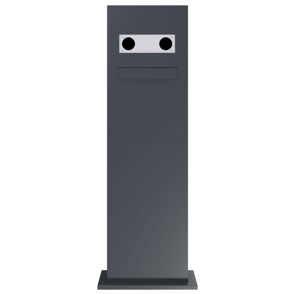 Design letterbox pedestal GRIMM - rear removal - colour of your choice - GIRA System 106 - 3-gang prepared