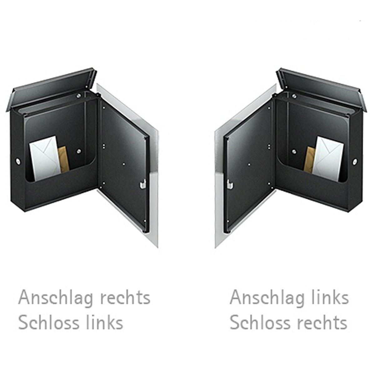 Design Briefkasten SCHILLER MEDIUM VARS - RAL Farbe mit Edelstahlapplikation Design Briefkasten SCHILLER MEDIUM VARS - RAL Farbe mit Edelstahlapplikation