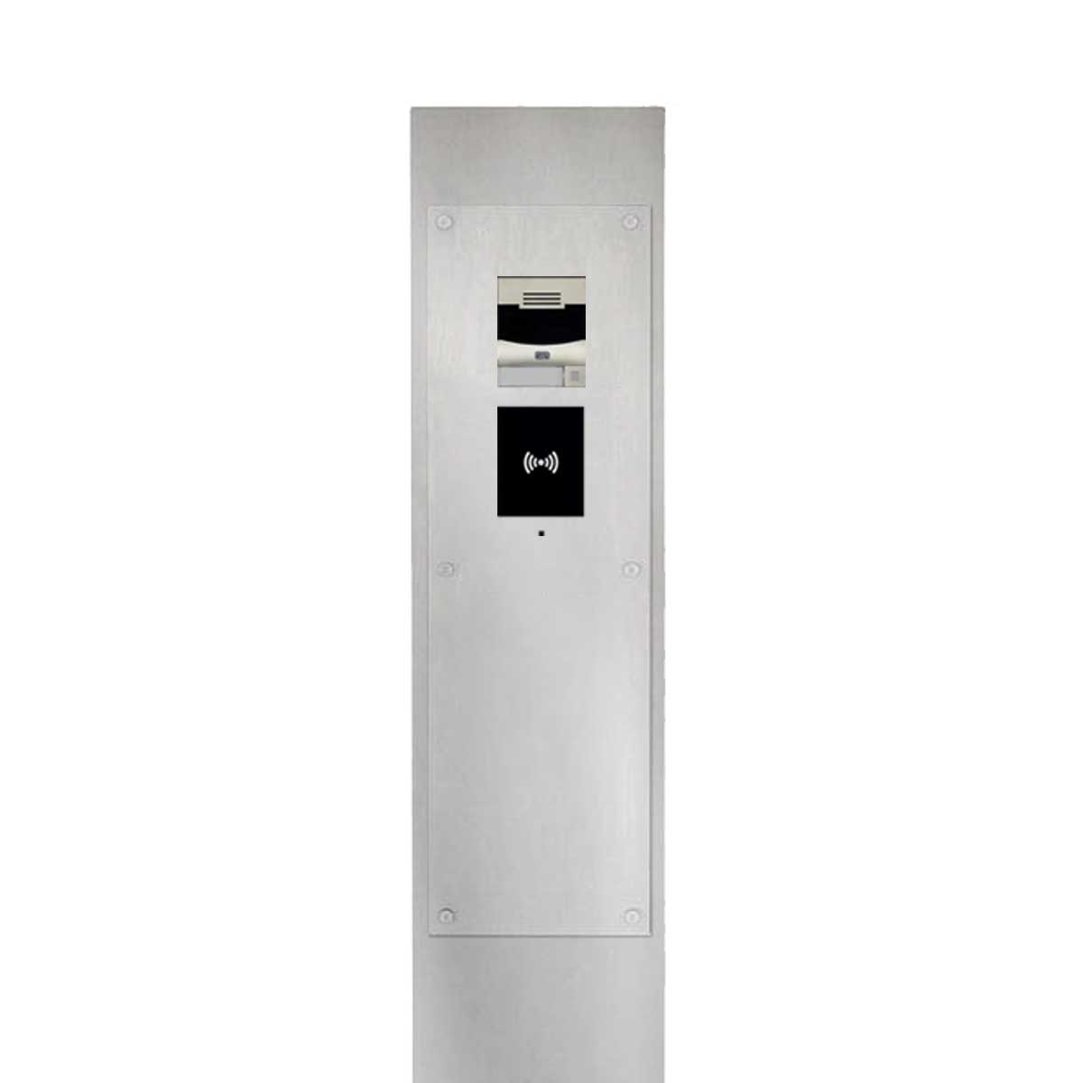 073bdcda1f43aad6d68a18ad981cda80260c35e6 Klingelstele Designer - Edelstahl V2A geschliffen mit 2N Verso - 2N Solo vorbereitet