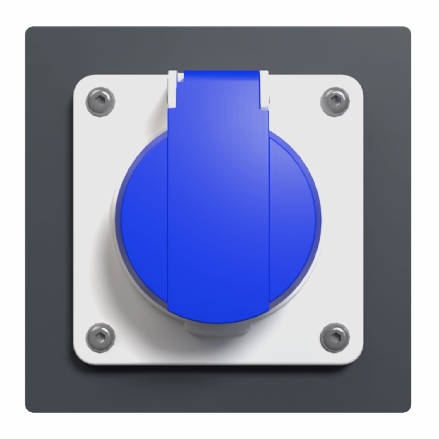 Module with surface-mounted socket outlet - Mennekes - SCHUKO® 16A 2 p+E 230V Colour: RAL 7016 anthracite grey, fine structure, matt