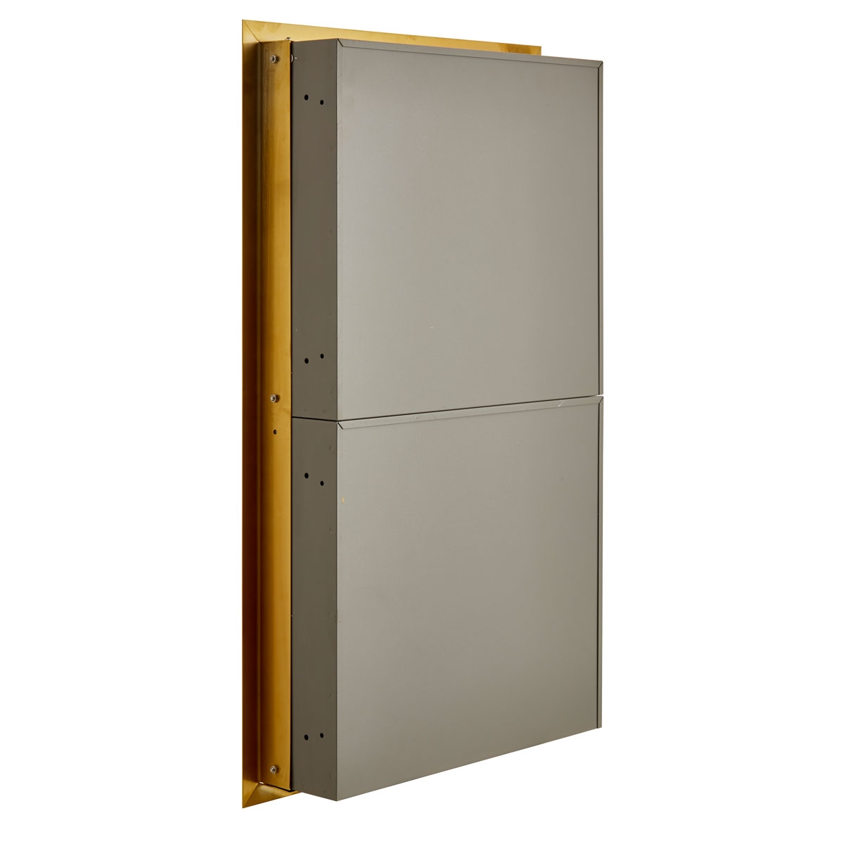 2er 1x2 Unterputz Briefkastenanlage CLASSIC 534C - Titanmessing ähnl. Gold - 2 Partei