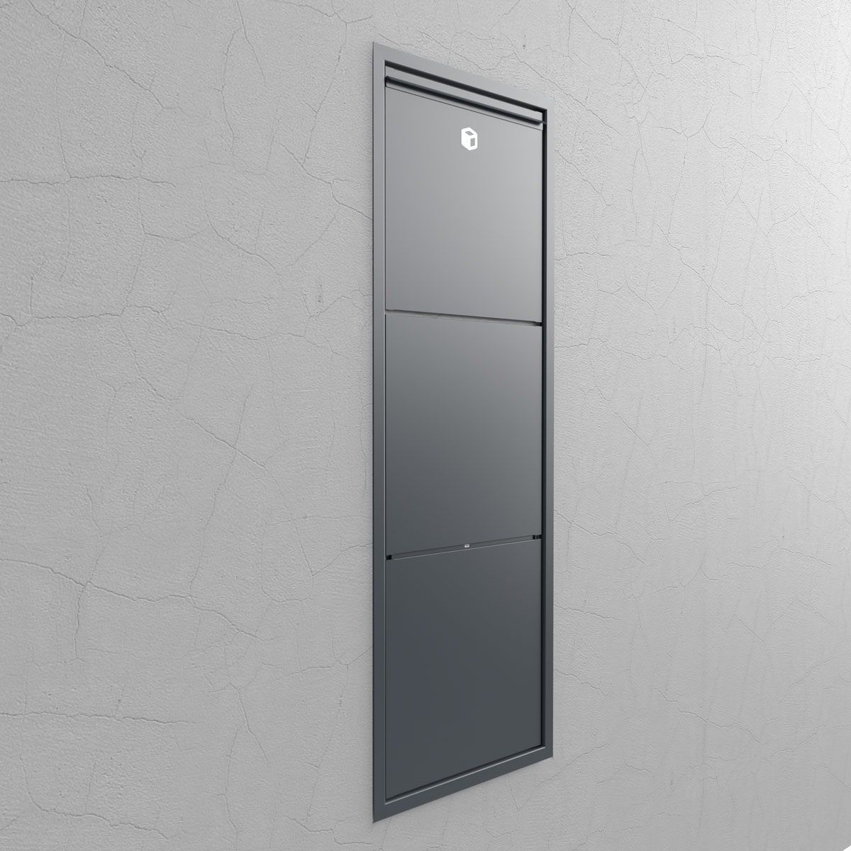 Design flush-mounted parcel box GOETHE - lock system - RAL of your choice Design flush-mounted parcel box GOETHE - lock system - RAL of your choice