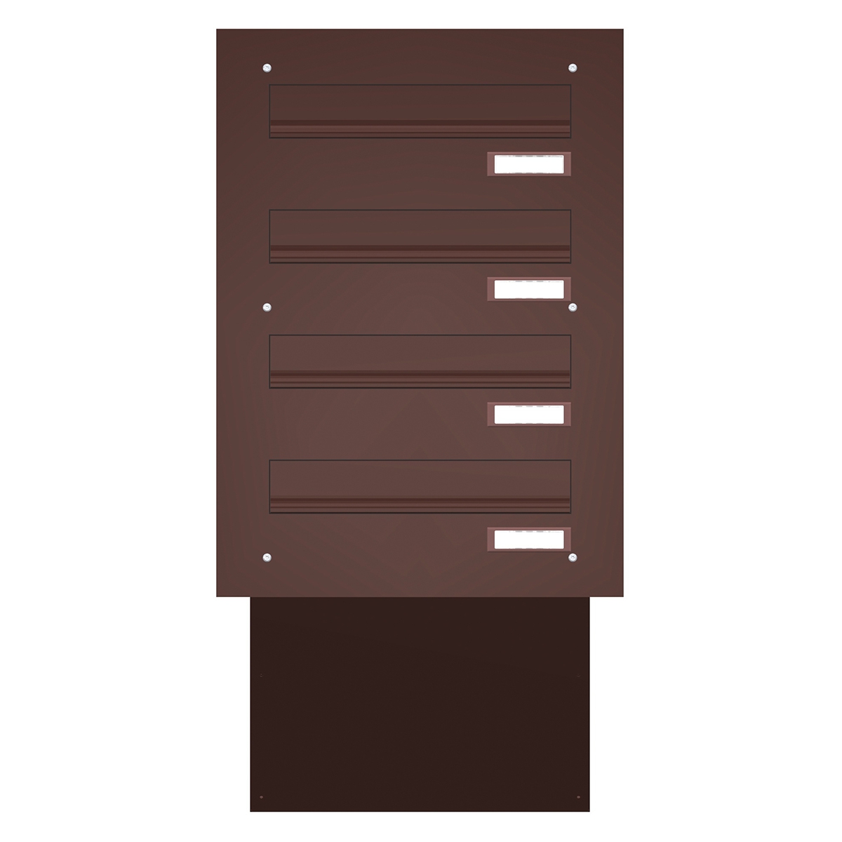 Through-the-wall letterbox BASIC 622 powder-coated - 4 parties Through-the-wall letterbox BASIC 622 powder-coated - 4 parties