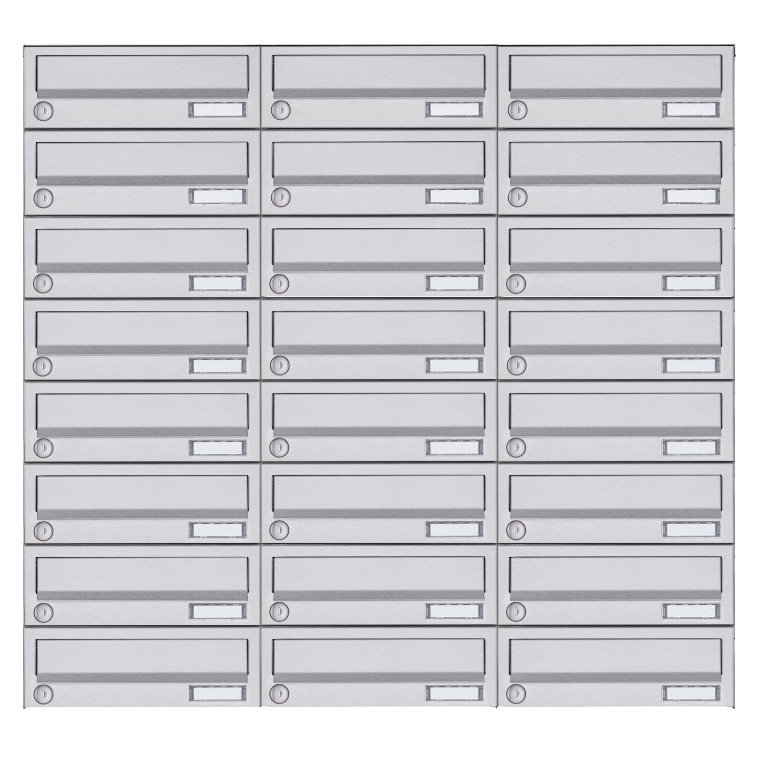 24er 8x3 Aufputz Briefkastenanlage Design BASIC 385A- VA AP - Edelstahl V2A, geschliffen 24er 8x3 Aufputz Briefkastenanlage Design BASIC 385A- VA AP - Edelstahl V2A, geschliffen