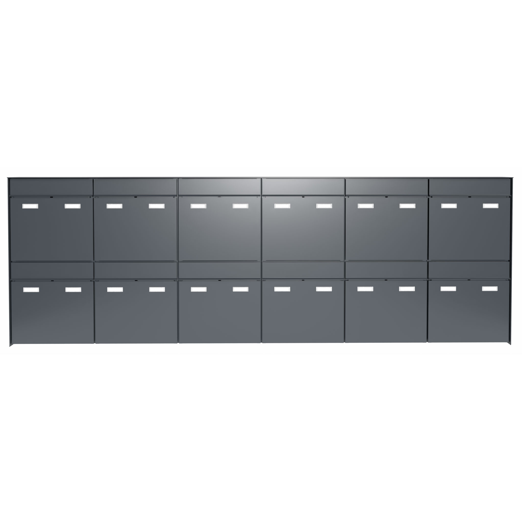 12 6x2 sistema di cassette per le lettere di design da montare in superficie GOETHE AP - RAL a scelta