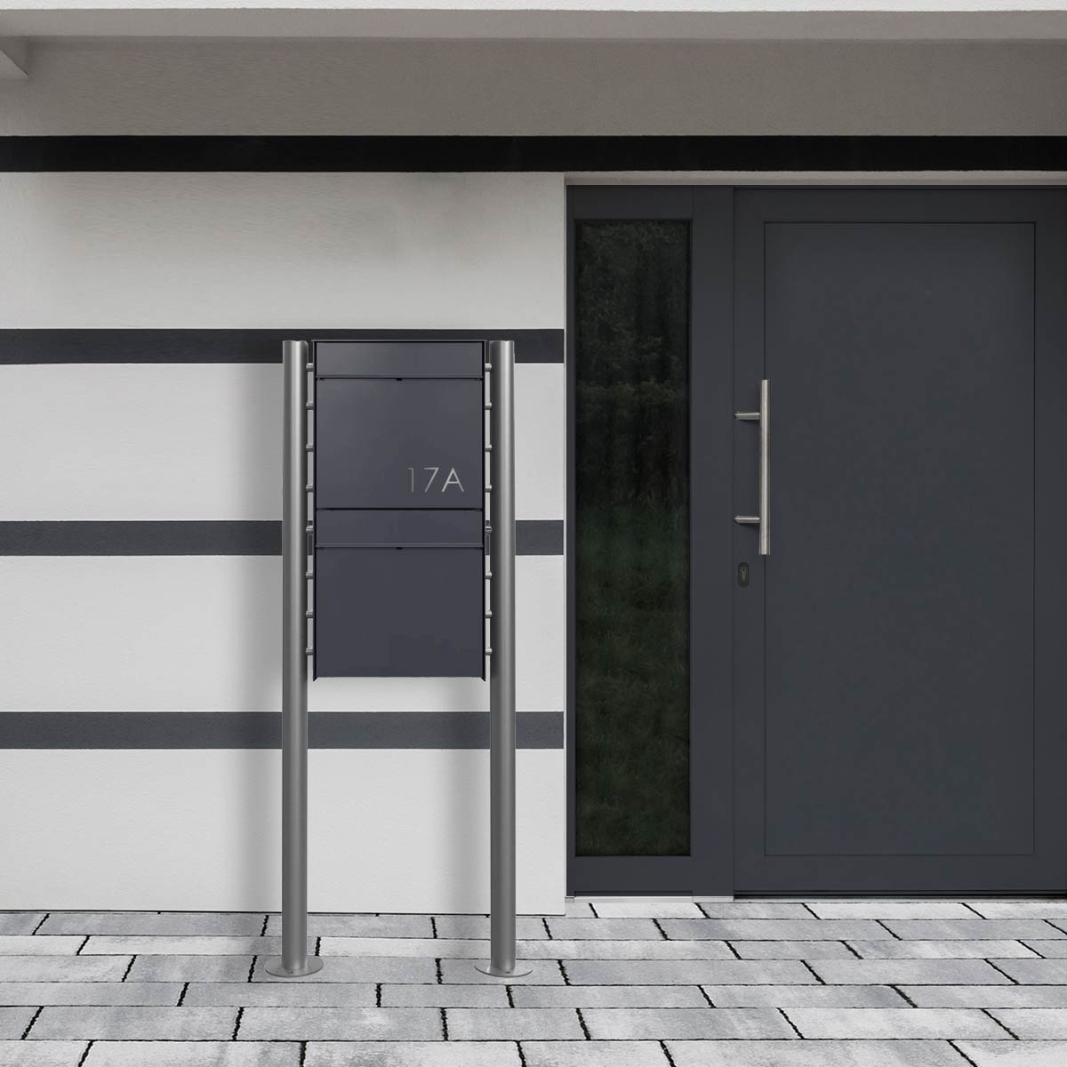 2er 1x2 design letterbox GOETHE ST-R - RAL of your choice 2er 1x2 design letterbox GOETHE ST-R - RAL of your choice