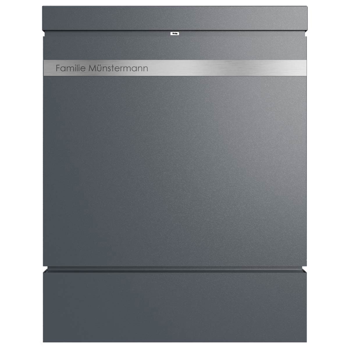 28f5499975f7ce3a708b75a1021910417ca31ac4 BRENTANO® letterbox with newspaper compartment - Elegance 3 design - RAL of your choice