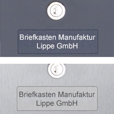 Beschriftung Namensschild, gelasert 100x32mm Beschriftung Namensschild, gelasert 100x32mm