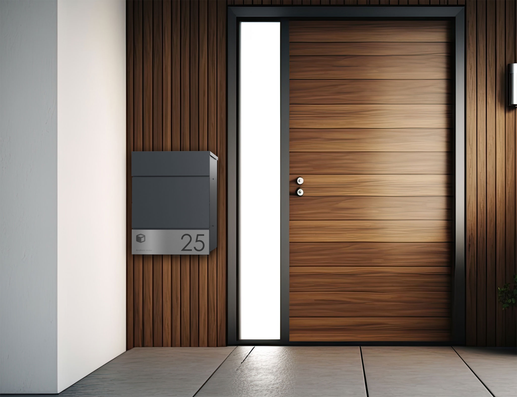 Surface-mounted parcel box KANT Edition - Design Elegance 4 - RAL 7016 anthracite grey Surface-mounted parcel box KANT Edition - Design Elegance 4 - RAL 7016 anthracite grey