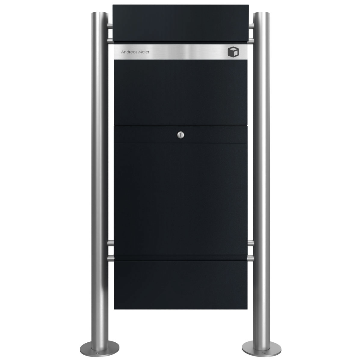 Paketbriefkasten freistehend KLEIST Edition ST-R - Design Elegance 2 - RAL 9005 tiefschwarz Paketbriefkasten freistehend KLEIST Edition ST-R - Design Elegance 2 - RAL 9005 tiefschwarz
