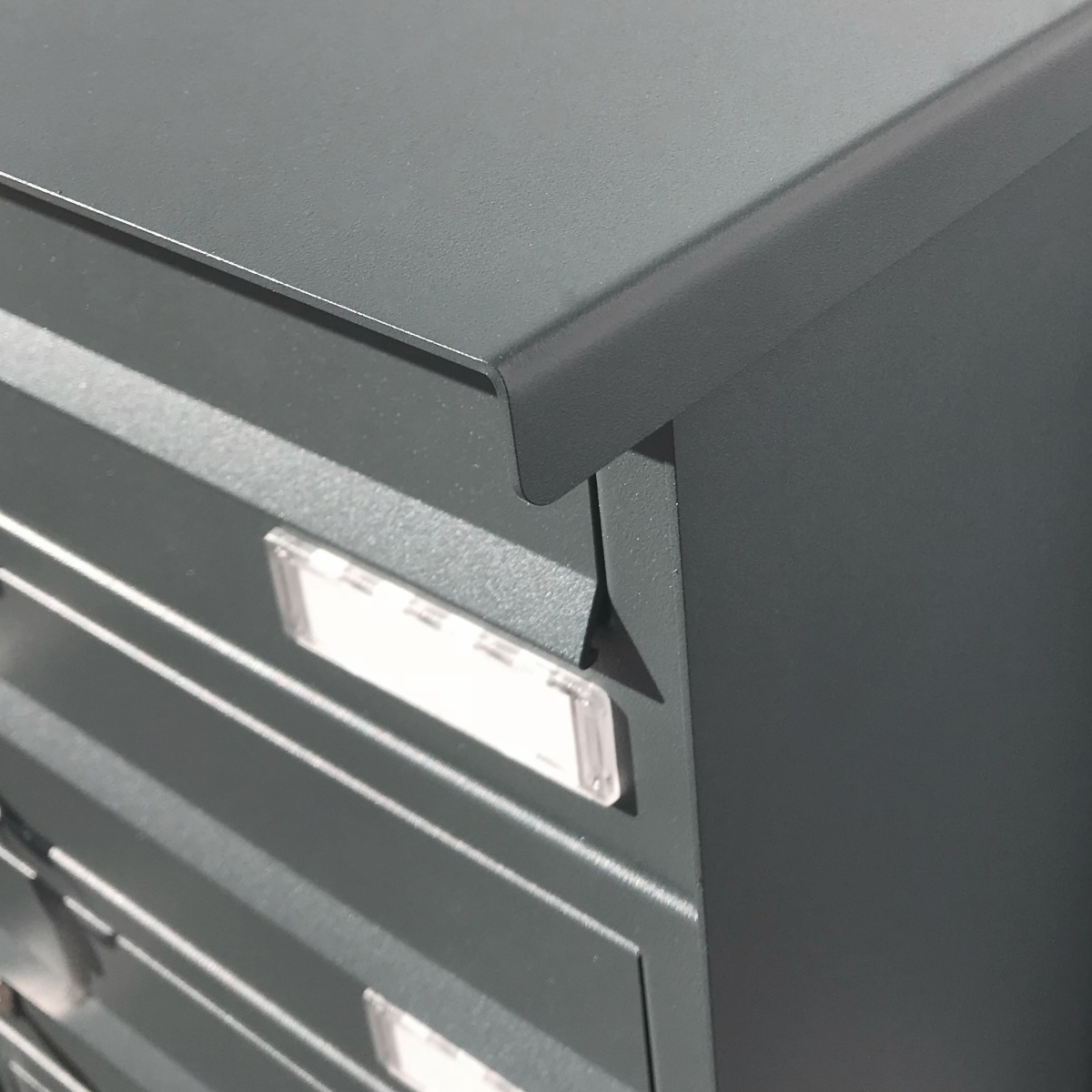 24er 8x3 Aufputz Briefkastenanlage Design BASIC 385A AP - Edelstahl-RAL 7016 anthrazit