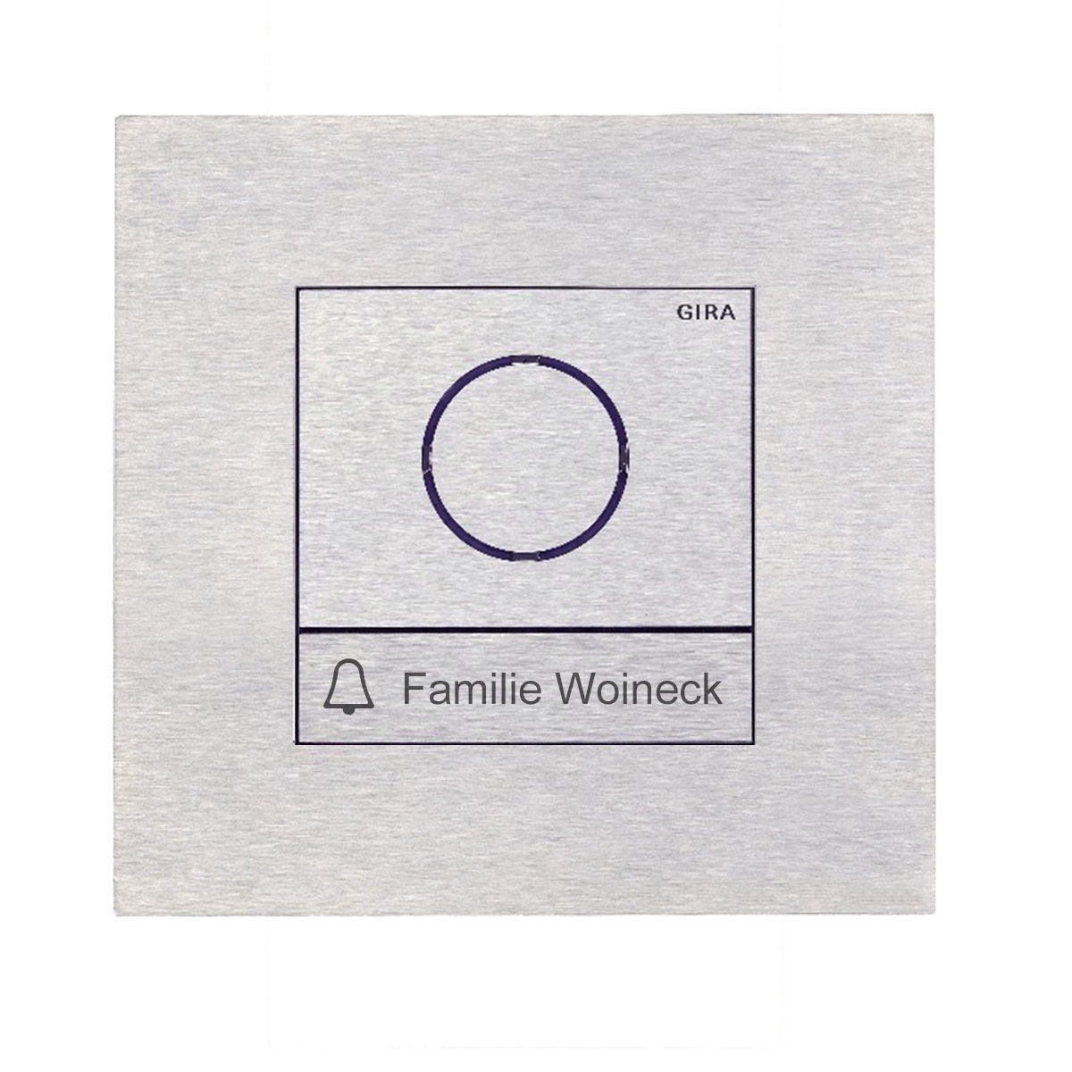 c30bbe1405f6d62388af0f71915a02a73b43ad10 Edelstahl Sprechanlage zur Unterputzmontage - GIRA System 106 - 1-fach