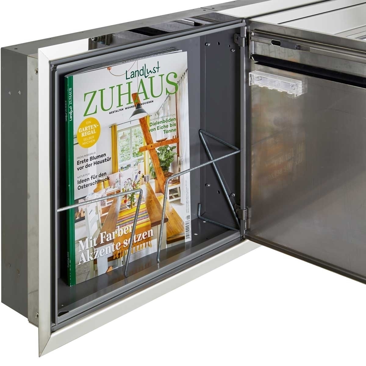 5 pcs. 5x1 flush-mounted letterbox system CLASSIC 534C - polished stainless steel similar to chrome - 5 party 5 pcs. 5x1 flush-mounted letterbox system CLASSIC 534C - polished stainless steel similar to chrome - 5 party
