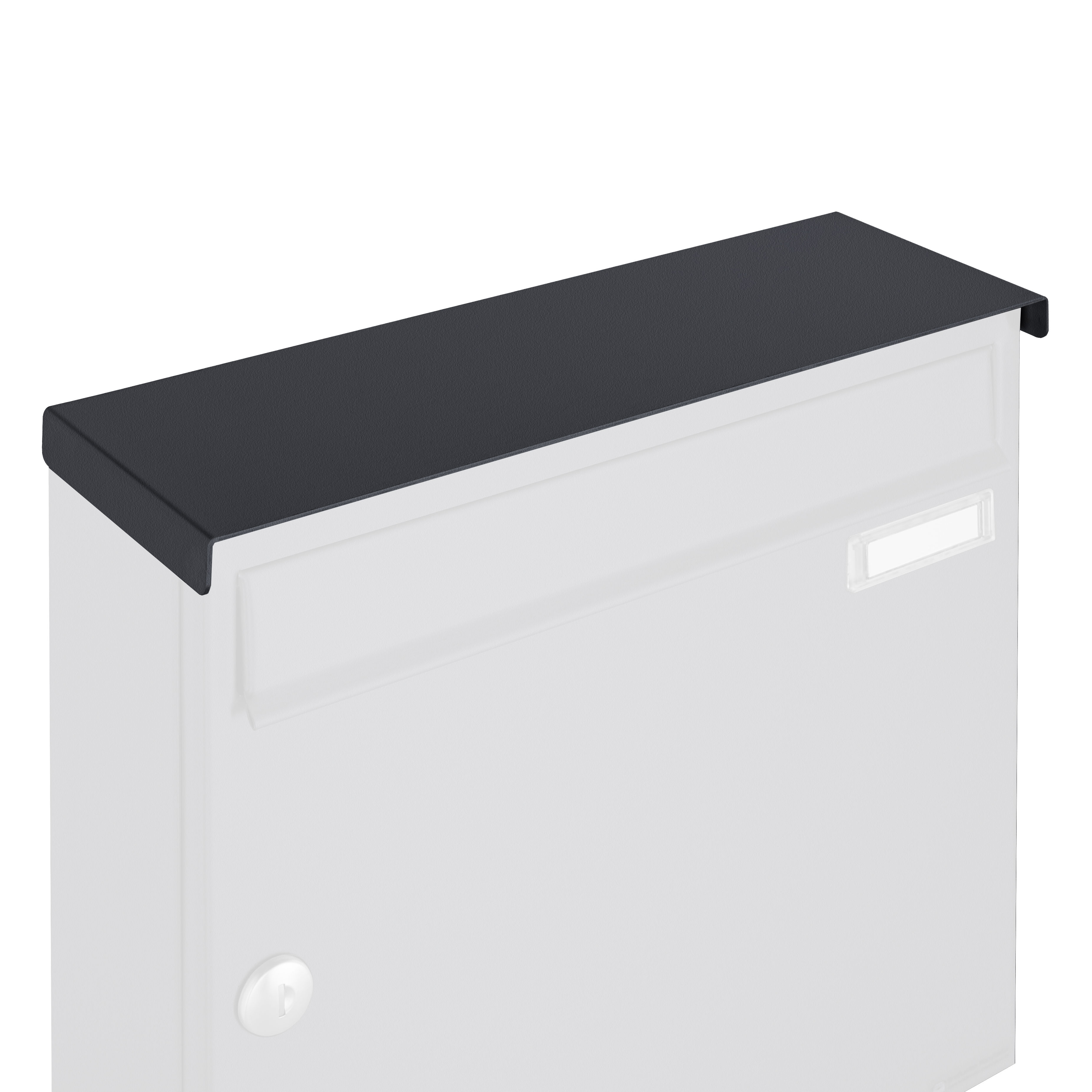 Close-fitting rain canopy V2A, RAL 7016 anthracite grey fine structure matt 710x112 Close-fitting rain canopy V2A, RAL 7016 anthracite grey fine structure matt 710x112
