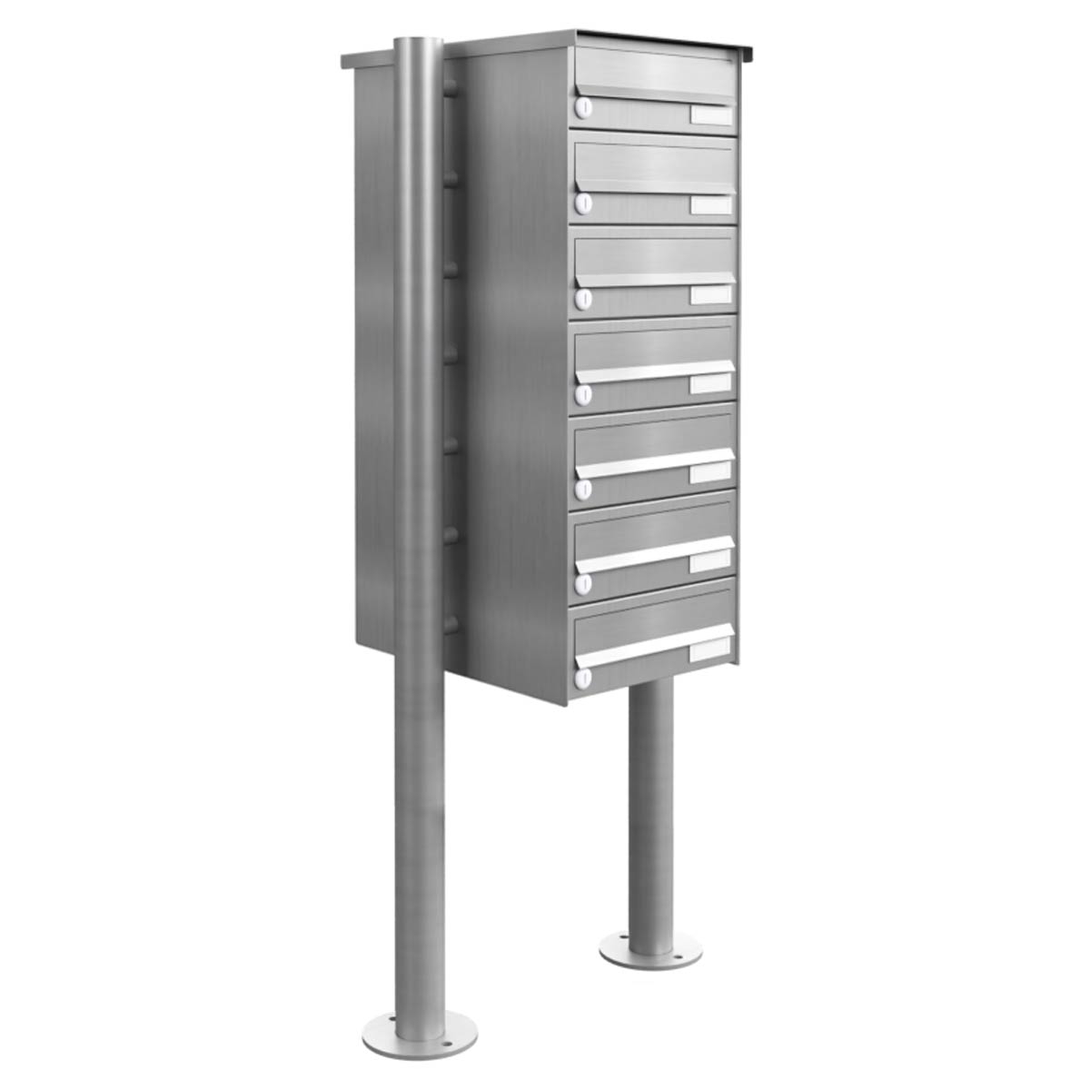 7 letterbox system freestanding Design BASIC 385-VA ST-R - stainless steel V2A, polished
