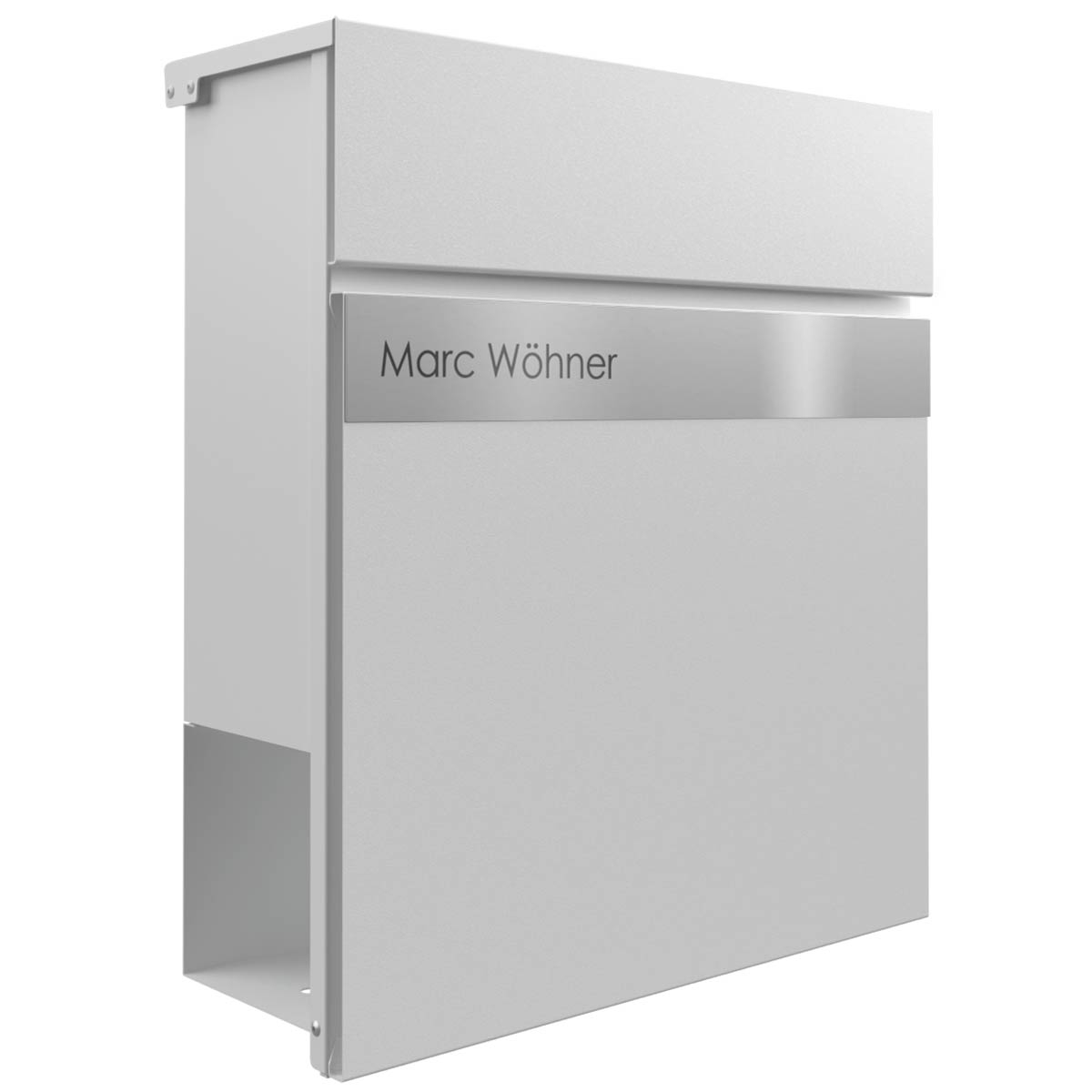 KANT Edition letterbox with newspaper compartment - Elegance 2 design - RAL 9016 traffic white KANT Edition letterbox with newspaper compartment - Elegance 2 design - RAL 9016 traffic white