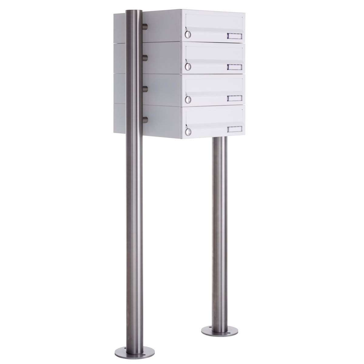 Sistema di scatole a 4 montanti autoportanti Design BASIC 385-9016 ST-R - RAL 9016 bianco traffico