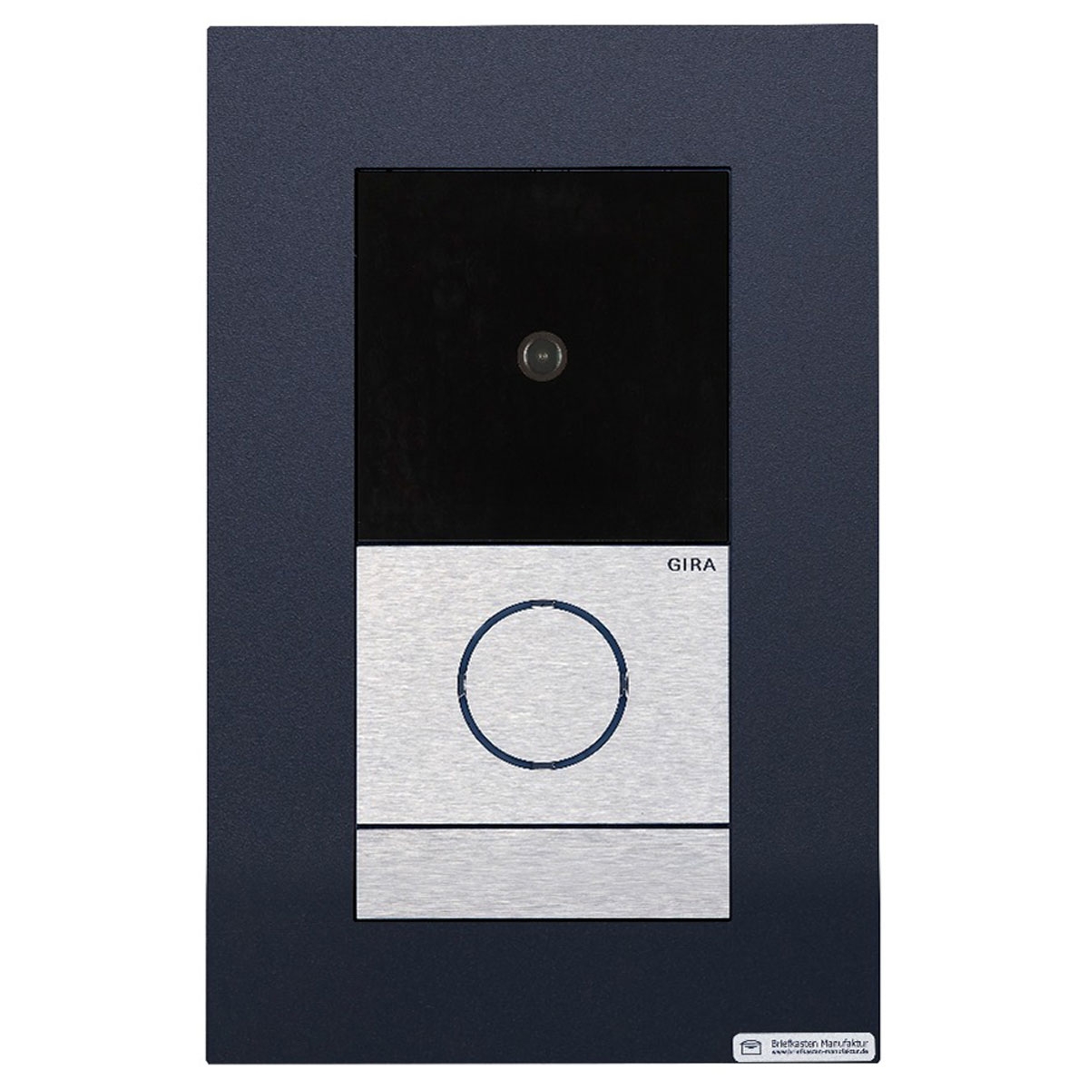 66a0fd49a6bee9cd1cb04b093badbf42b6b73394 Pannello frontale in acciaio inox per l'installazione a incasso del sistema GIRA 106 - predisposto per 2 ingressi - RAL a scelta