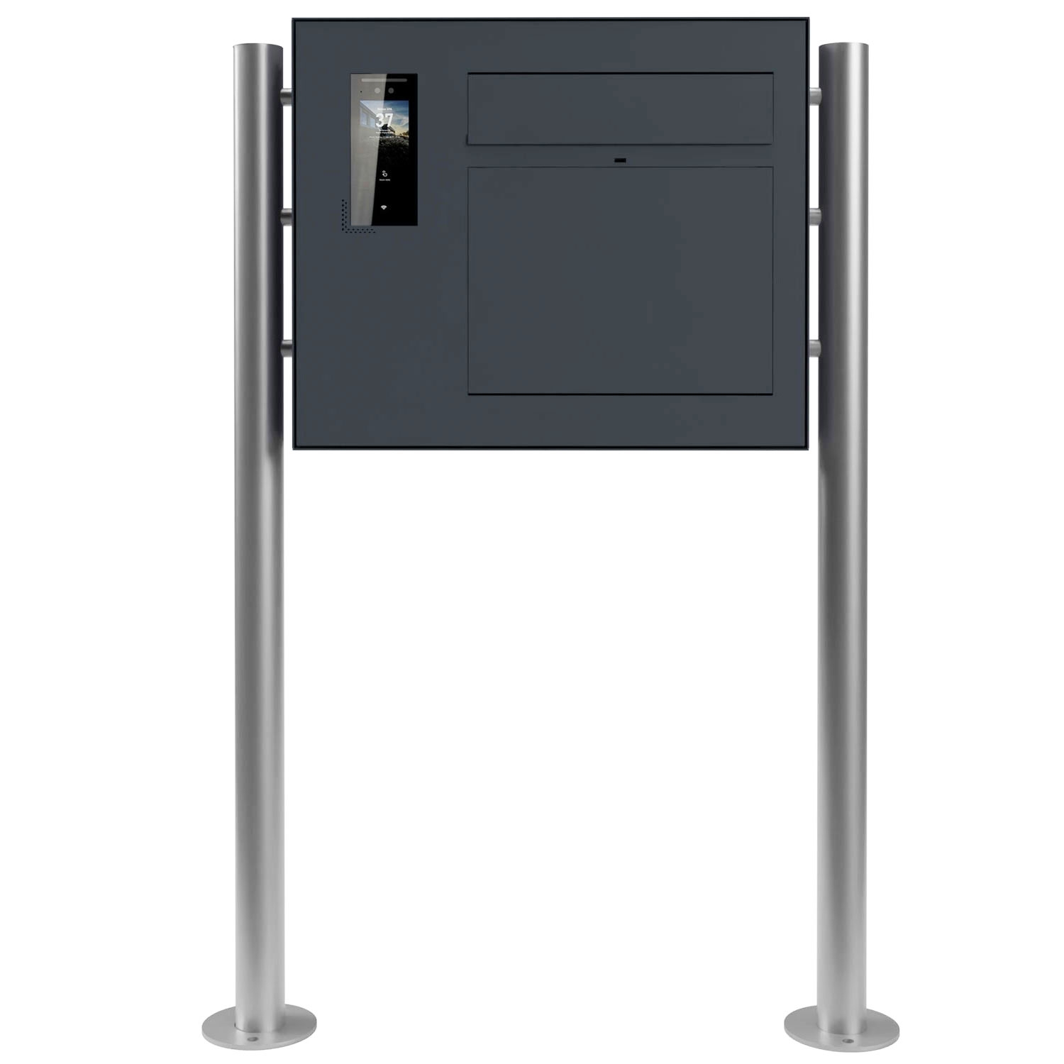 Cassetta per le lettere indipendente GRIMM - colore a scelta con videocitofono IP Ekinex Dico a sinistra