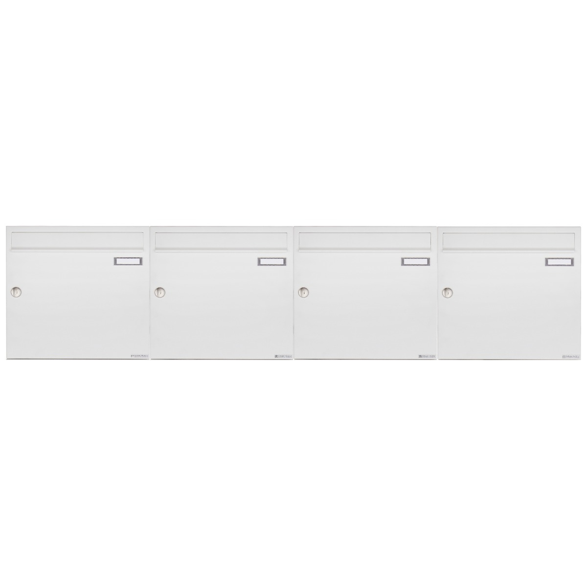 4er 4x1 Aufputz Briefkastenanlage Design BASIC 382A AP - RAL 9016 verkehrsweiß