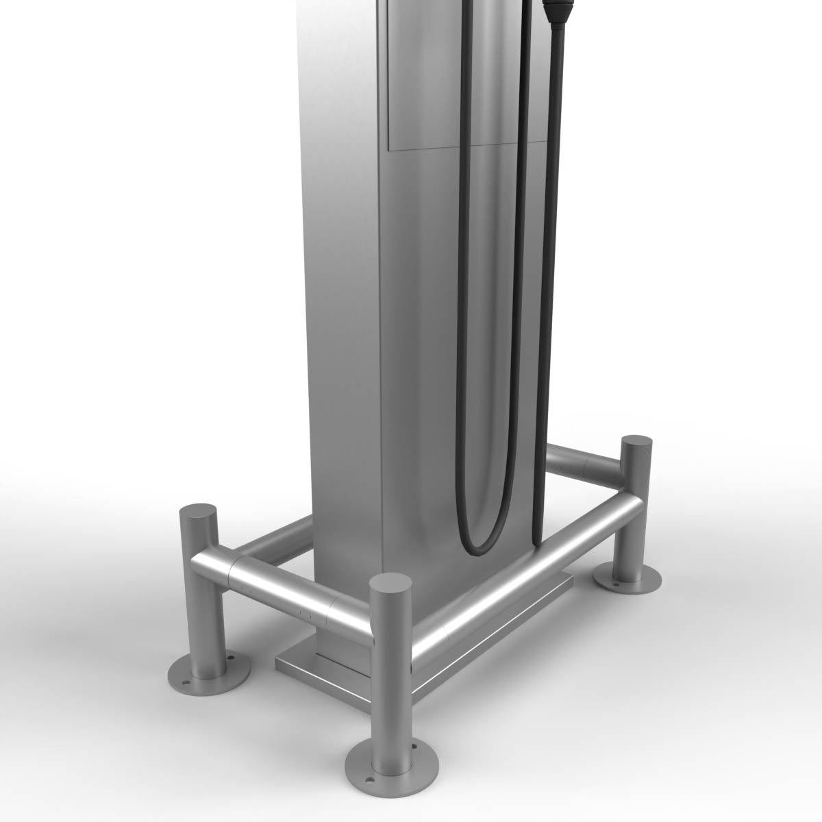 Impact protection 672 ST-R - suitable for Plug/Draw charging pole - polished V2A stainless steel Impact protection 672 ST-R - suitable for Plug/Draw charging pole - polished V2A stainless steel