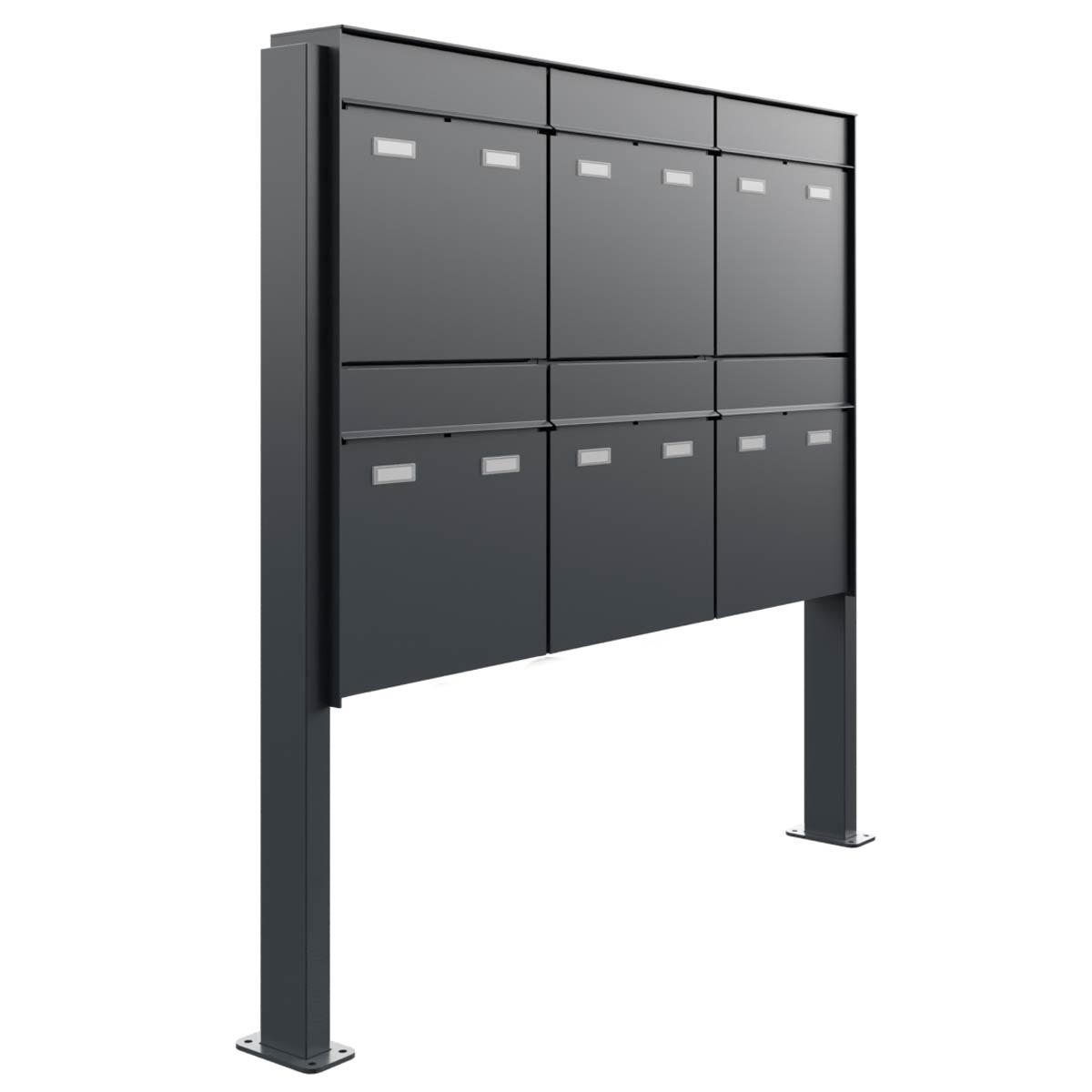 6er 3x2 Design Standbriefkasten GOETHE ST-Q - RAL nach Wahl 6er 3x2 Design Standbriefkasten GOETHE ST-Q - RAL nach Wahl