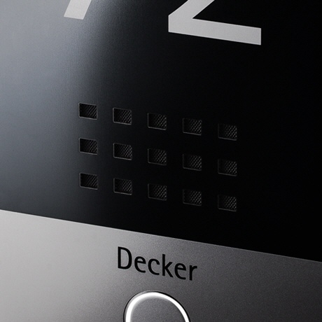 Stainless steel doorbell stele DESIGNER ST-R in titanium look Stainless steel doorbell stele DESIGNER ST-R in titanium look