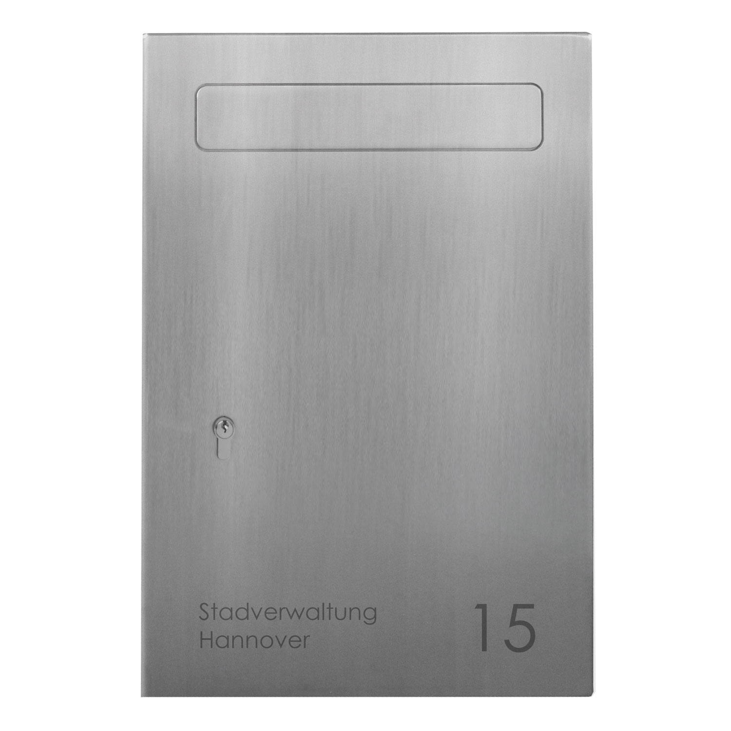 Cassetta postale di sicurezza tipo 114 monoforma - acciaio inox lucido