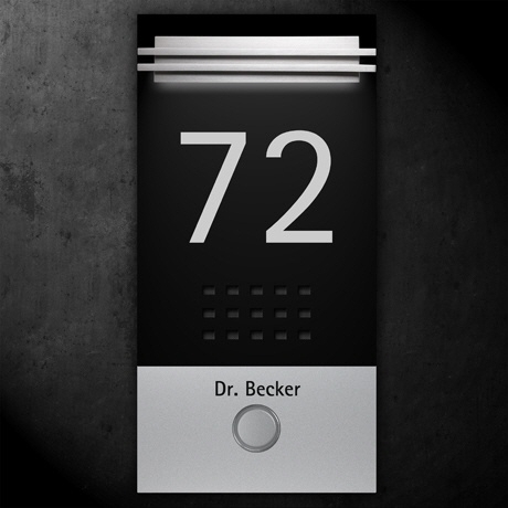 e1885e29075c022edf2ea58e6623c482cccf110e Stainless steel doorbell stele DESIGNER ST-R in titanium look