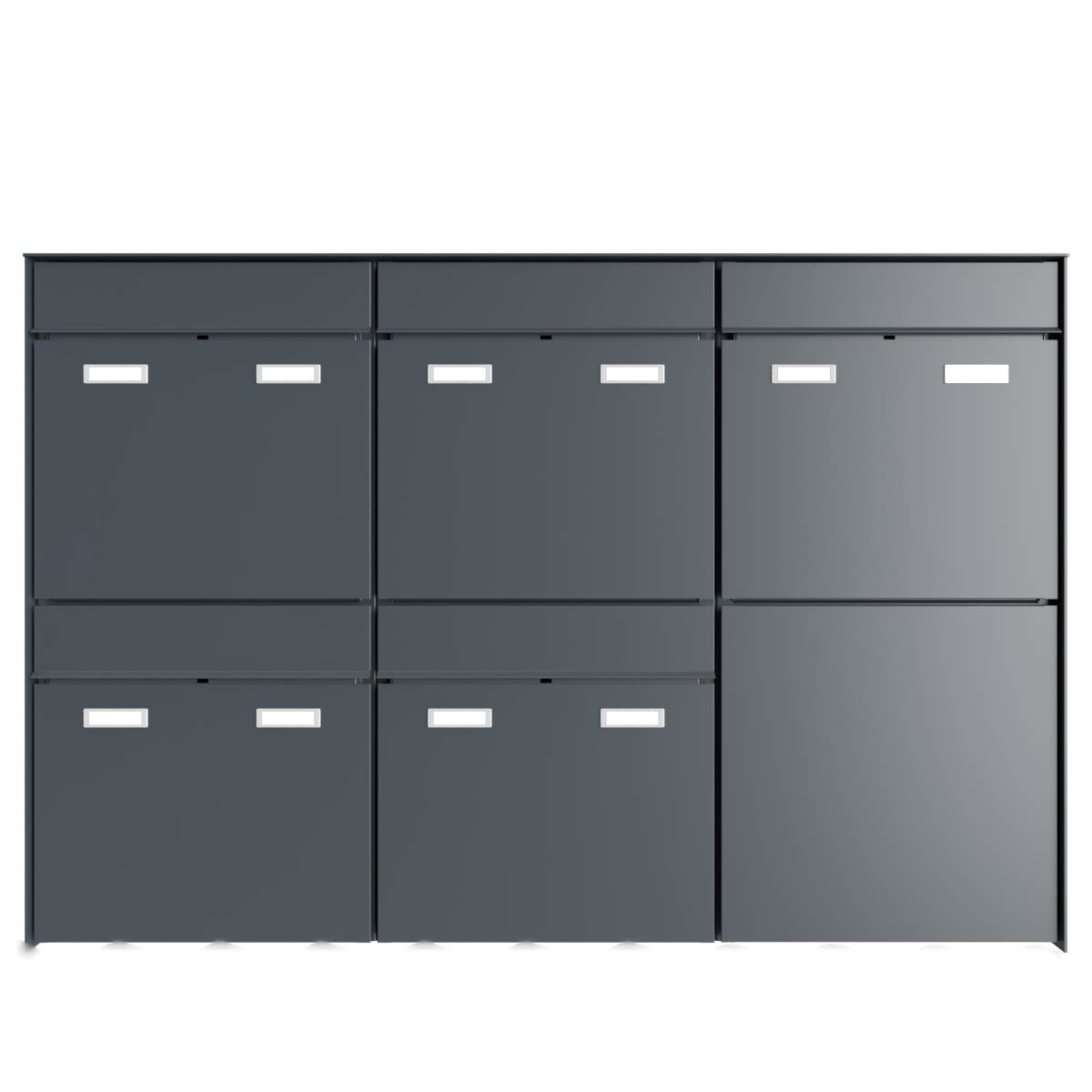 5er 3x2 Design surface-mounted letterbox system GOETHE AP - RAL of your choice 5er 3x2 Design surface-mounted letterbox system GOETHE AP - RAL of your choice