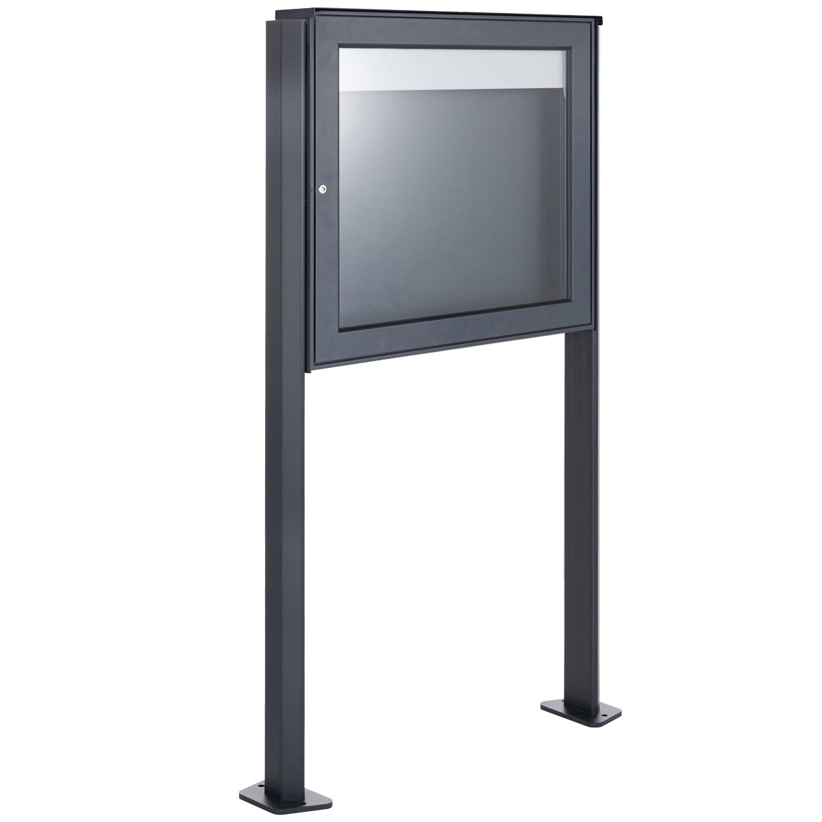 Vitrine d'affichage indépendante BASIC Plus 389X ST-T - 710x660 - RAL 7016 gris anthracite Vitrine d'affichage indépendante BASIC Plus 389X ST-T - 710x660 - RAL 7016 gris anthracite