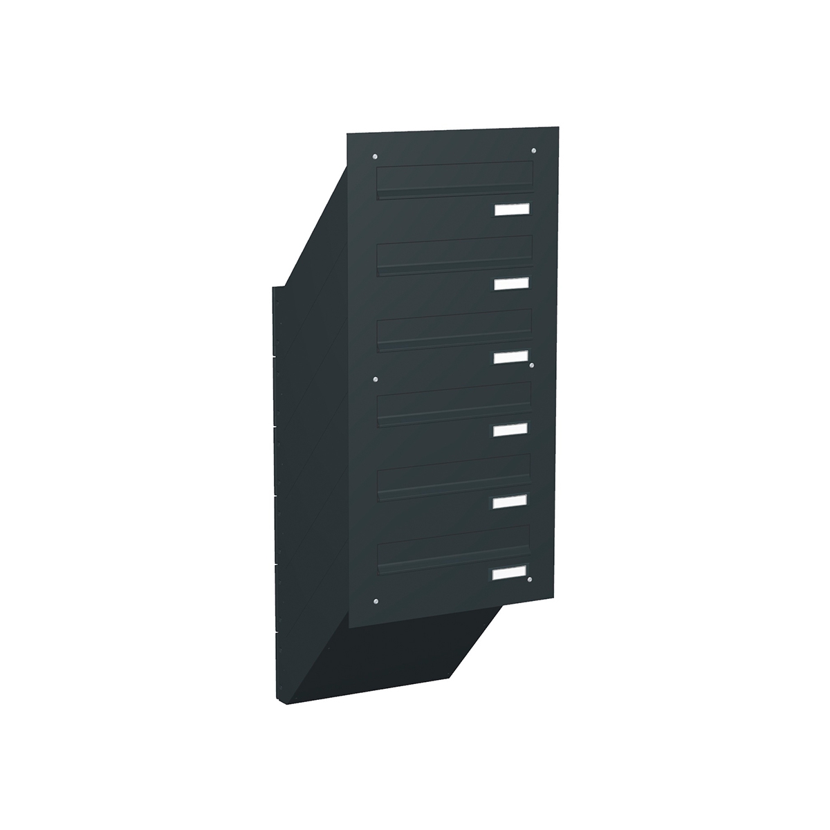 Through-the-wall letterbox BASIC 622 powder-coated - 6 parties Through-the-wall letterbox BASIC 622 powder-coated - 6 parties
