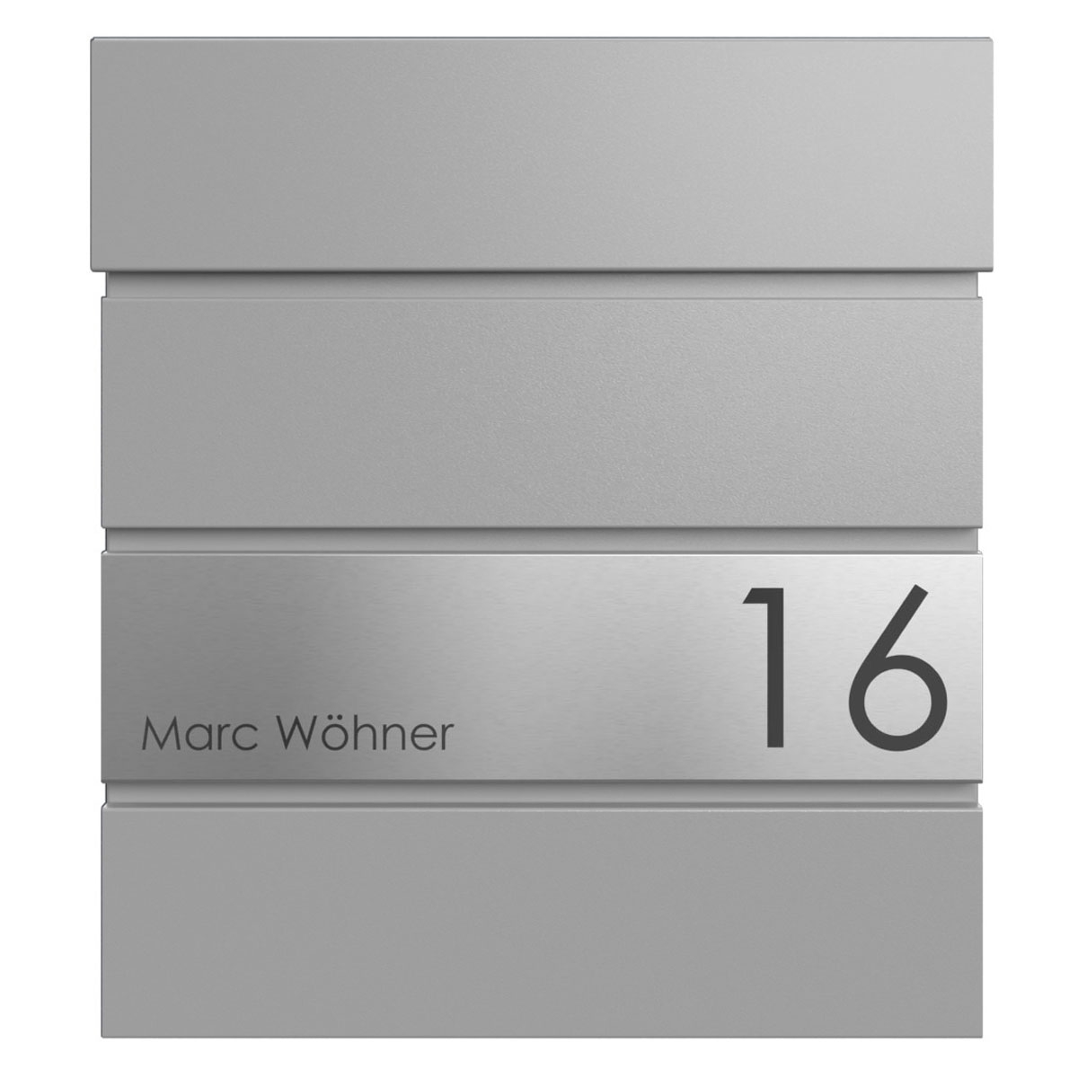 KANT Edition letterbox with newspaper compartment - Elegance 1 design - RAL 9007 grey aluminium KANT Edition letterbox with newspaper compartment - Elegance 1 design - RAL 9007 grey aluminium