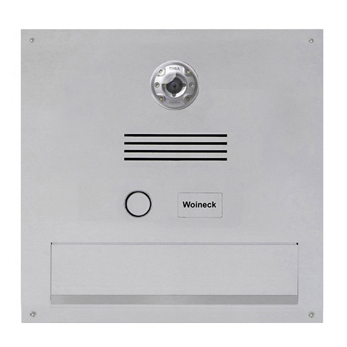 Stainless steel letter slot - 350x63mm - 410x375mm - Camera intercom - INDIVIDUAL Stainless steel letter slot - 350x63mm - 410x375mm - Camera intercom - INDIVIDUAL