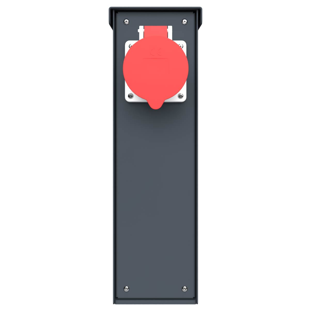 CEE socket outlet pillar BASIC 372 for floor mounting - powder-coated stainless steel CEE socket outlet pillar BASIC 372 for floor mounting - powder-coated stainless steel