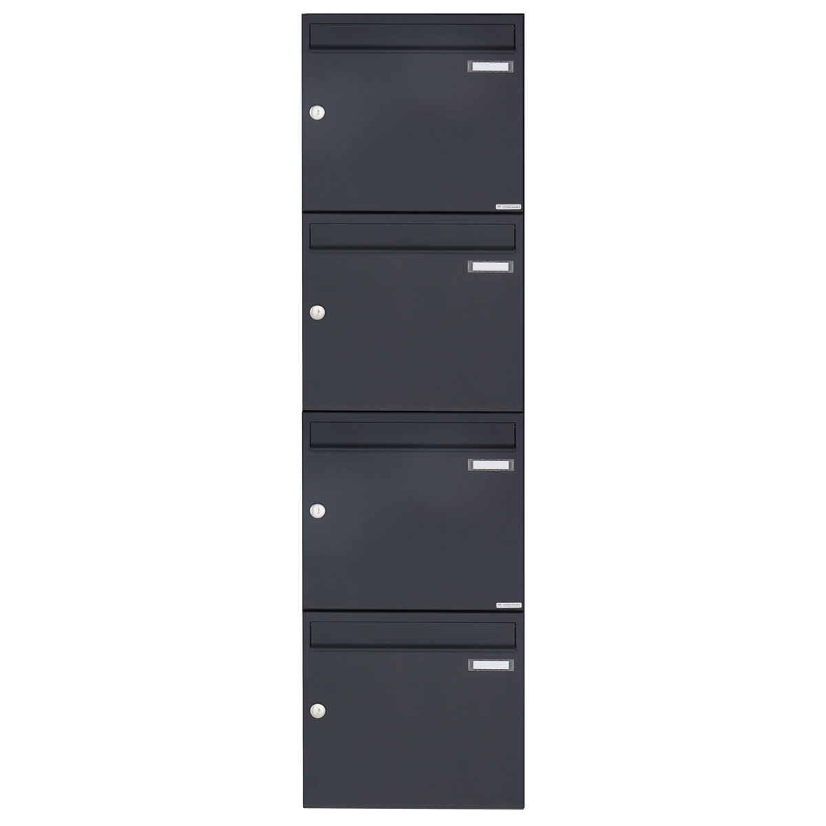 4er 1x4 Aufputz Briefkasten Design BASIC 382A AP - RAL 7016 anthrazitgrau