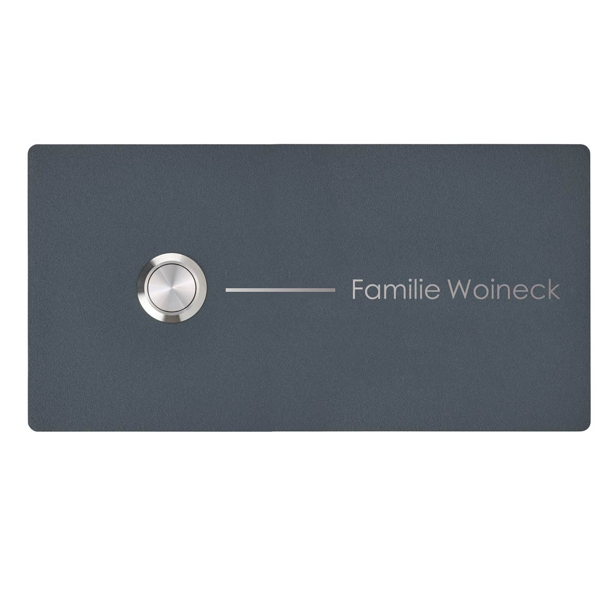 32a0f7c696a5855e54c247d44013bf455441ebd5 Edelstahl Klingelplatte BASIC 421BE1W-90180 - Elegance I - pulverbeschichtet - RECHTECKIG