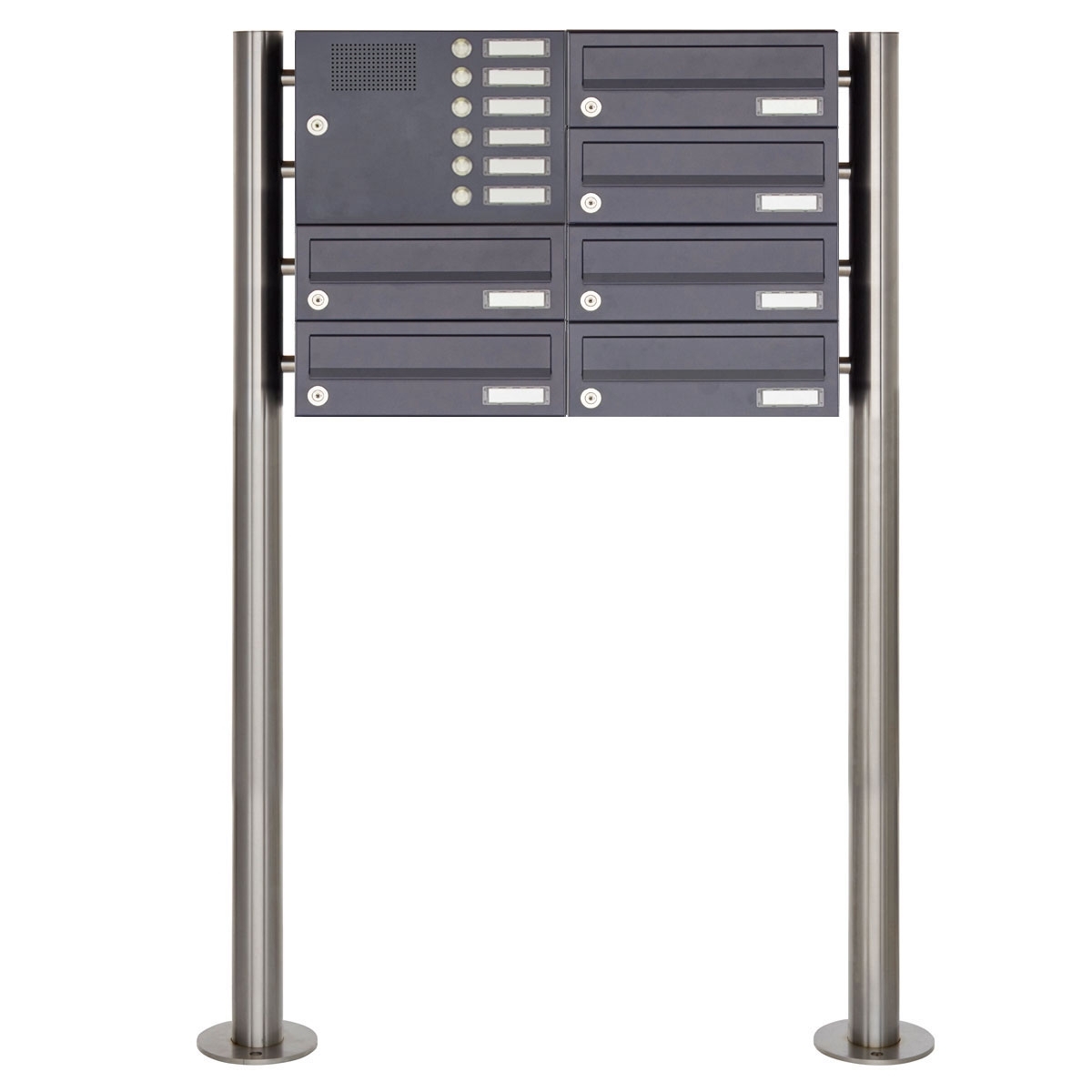 Pedestal letterbox Design BASIC 385 ST-R with bell box